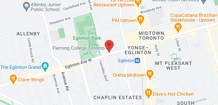 map of 124 EGLINTON AVE W